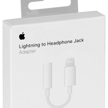 Оригинал переходник Lightning - Mini jack 3,5 В коробке