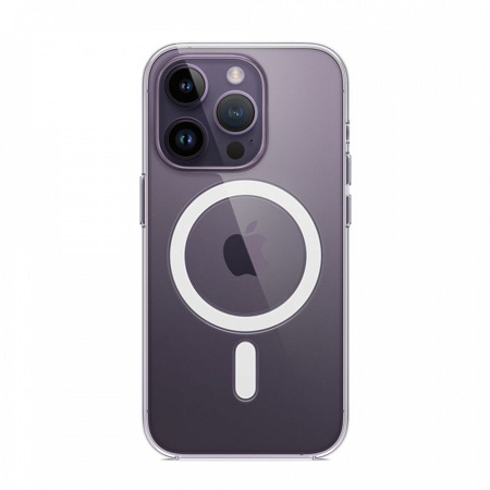 Чехол MagSafe прозрачный на iPhone 15 Pro